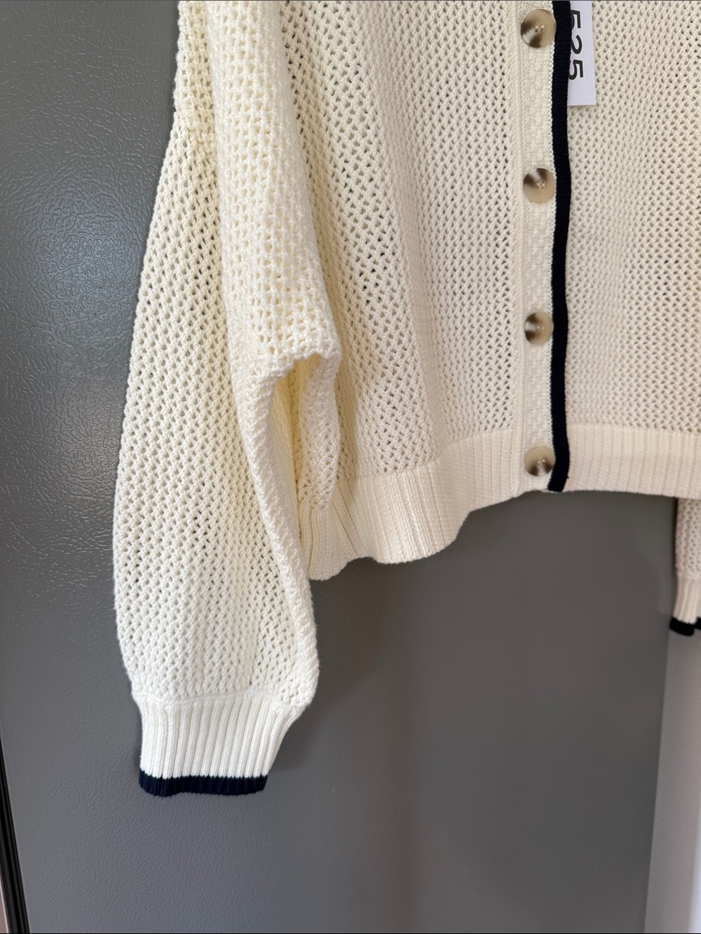 525 America Mesh Long Sleeve Cardigan Size M NWT - Picture 4 of 6